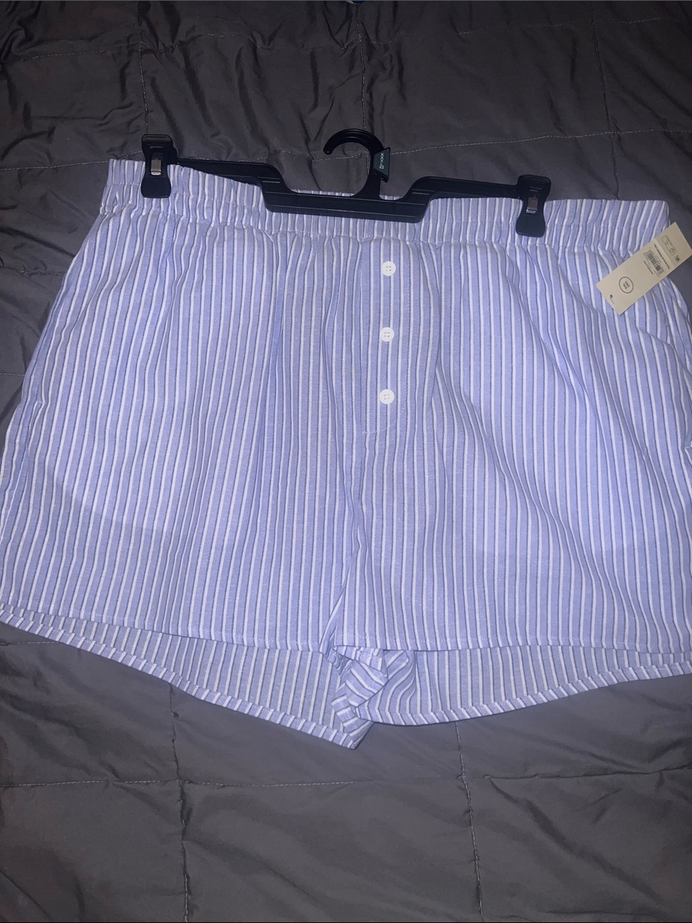 Striped Blue &  White Women’s  Shorts